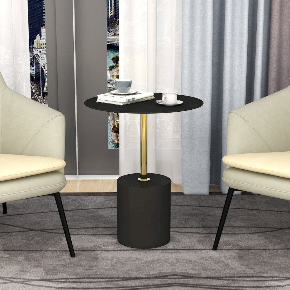 Malta Collection Modern End Table In Black. Picture 19