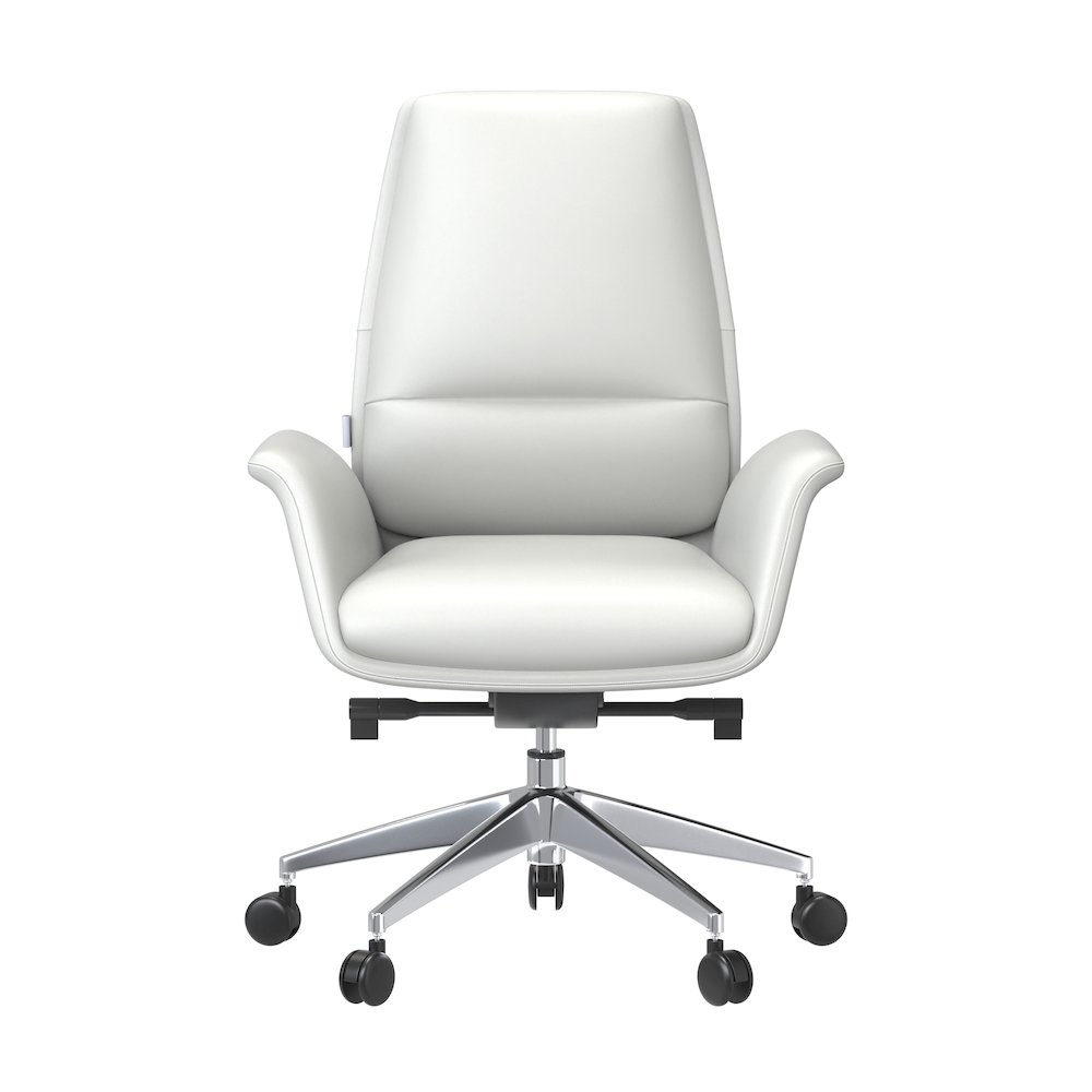 Summit Series Office Chair In White Leather. Picture 7