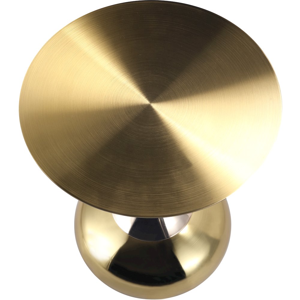 Savoy Collection Modern End Table In Gold. Picture 11