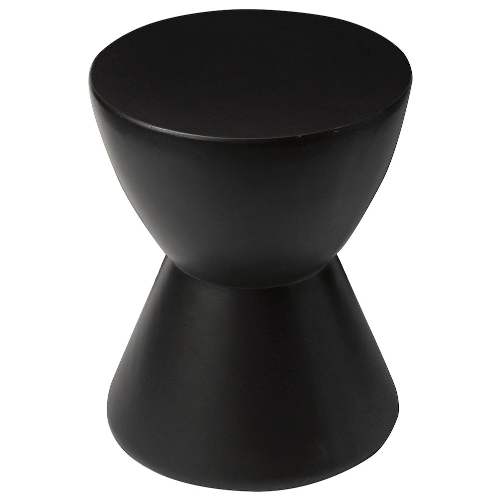 Loft Collection Fiberglass Outdoor Side Table in Black. Picture 8