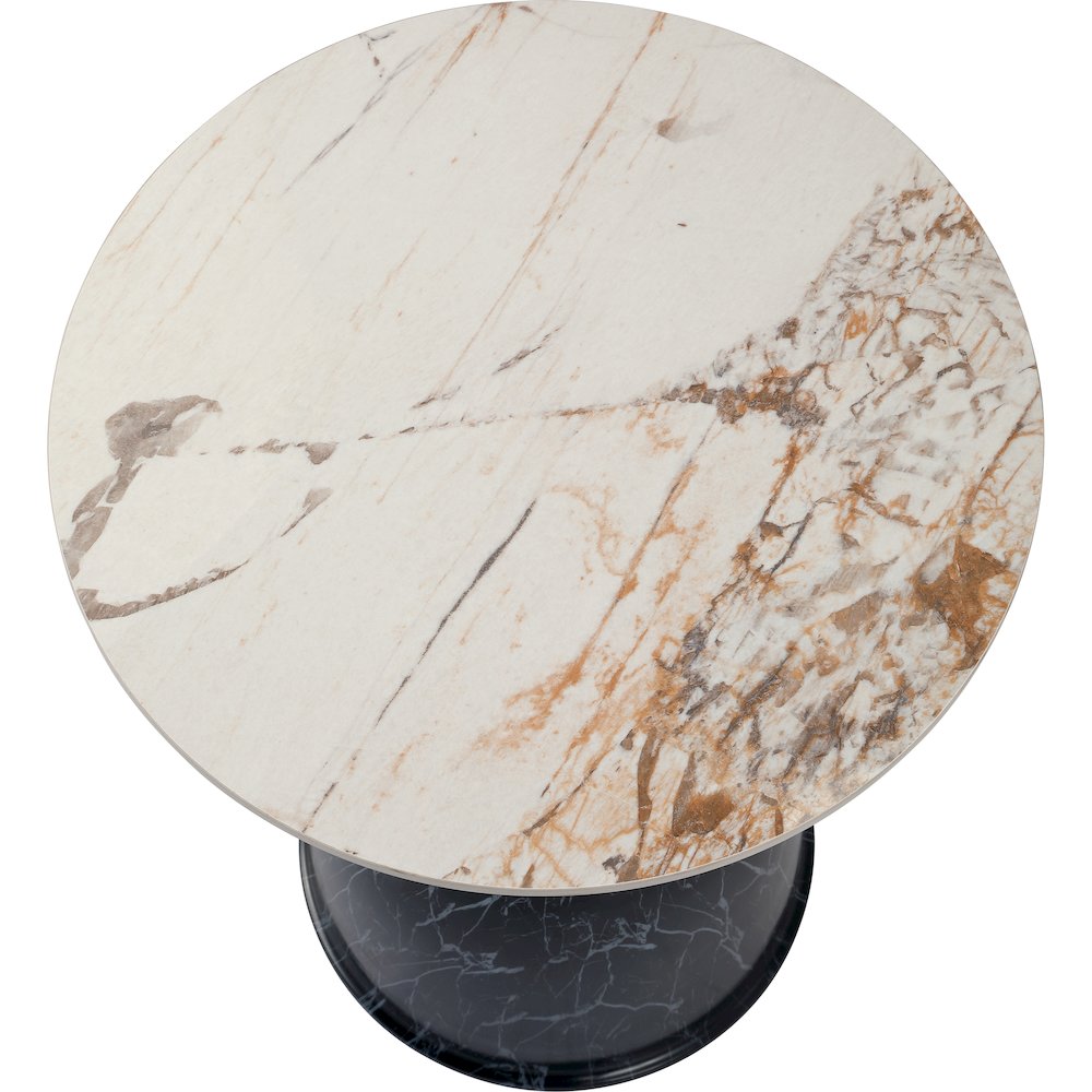 Oslo Collection Modern End Table In Stone Black. Picture 25