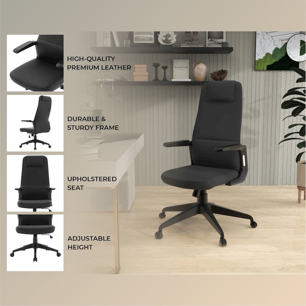 Nexa Collection Modern Office Chair In Black. Picture 4