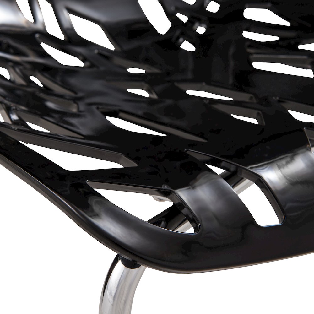 Modern Asbury Dining Chair w/ Chromed Legs, Set of 2. Picture 8