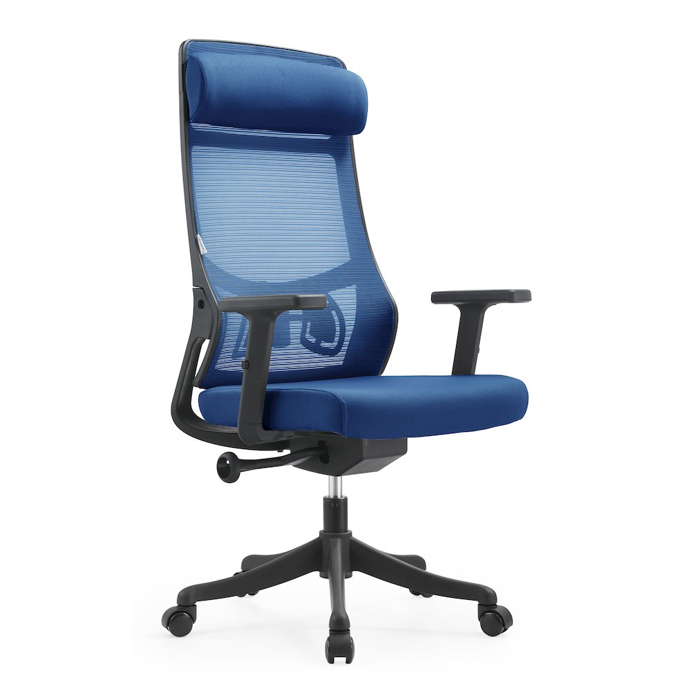 Benmar Home Leather Guest Office Chair in Charcoal. Picture 384