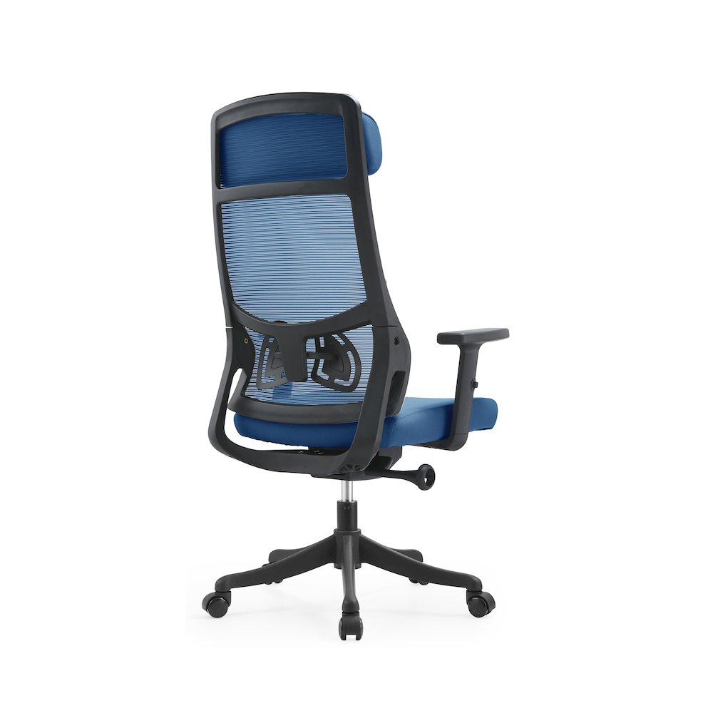 Benmar Home Leather Guest Office Chair in Charcoal. Picture 383