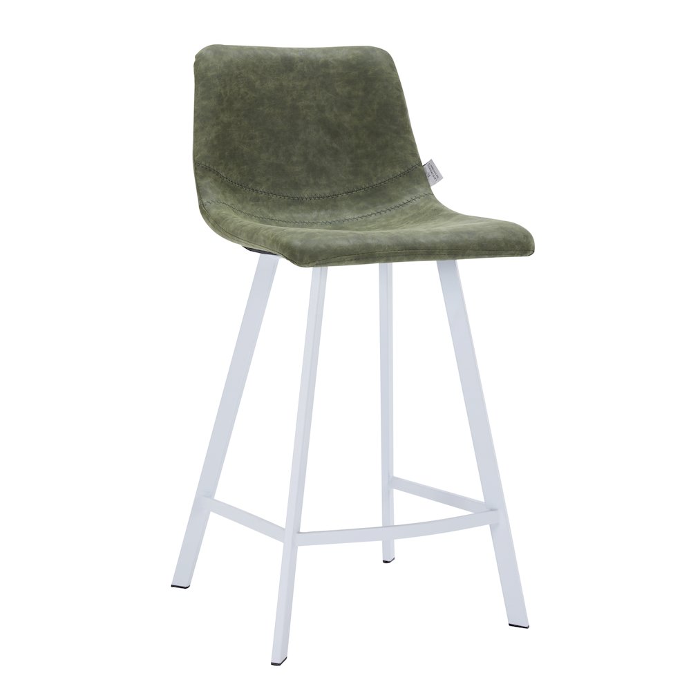 Elland - Counter stool - Olive Green- White Base. Picture 8