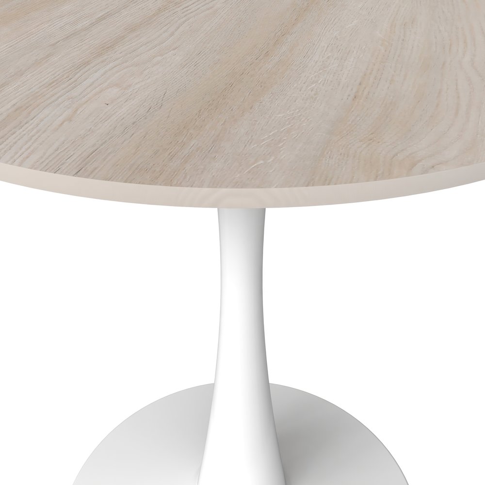 Bristol 27" round dining table White base with marbled MDF top. Picture 4