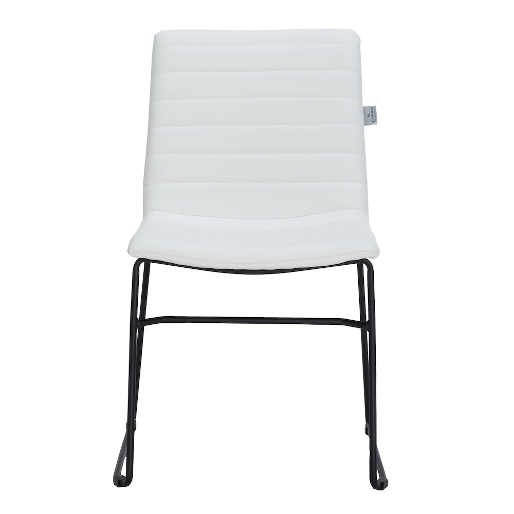 Zylar Series Office Guest Chair in White Leather. Picture 2