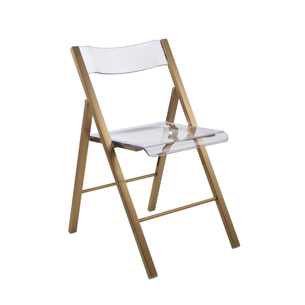 Menno Mid-Century Modern Acrylic Folding Chair. Picture 3