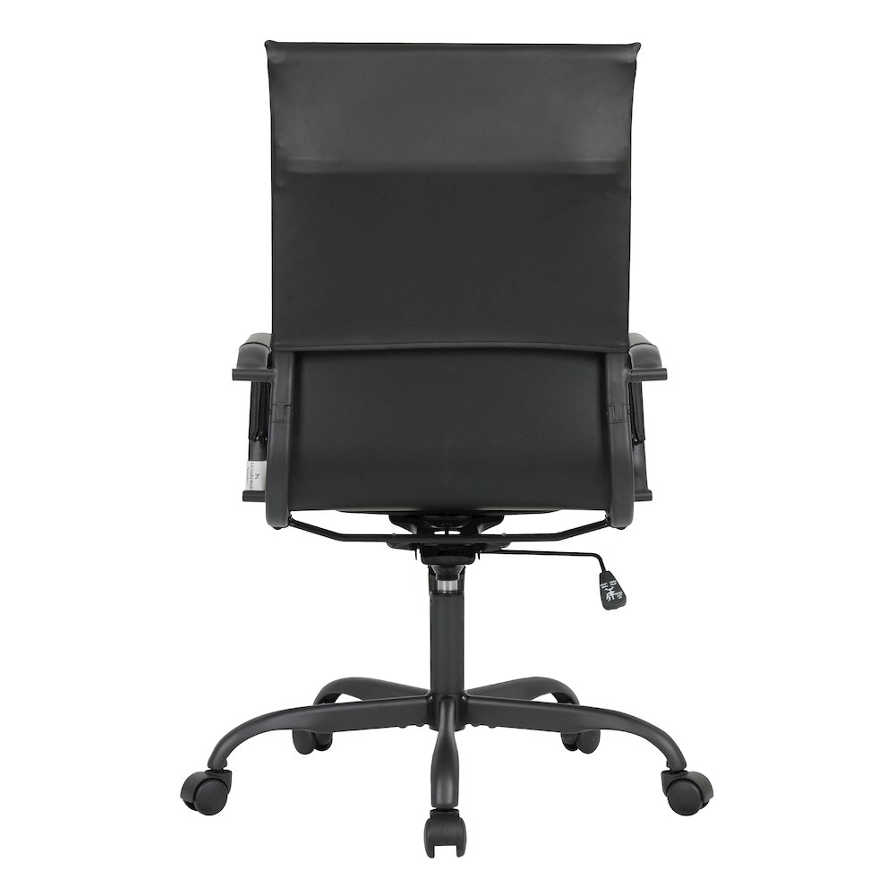Harris Leather Home High-Back Office Chair in Black. Picture 5