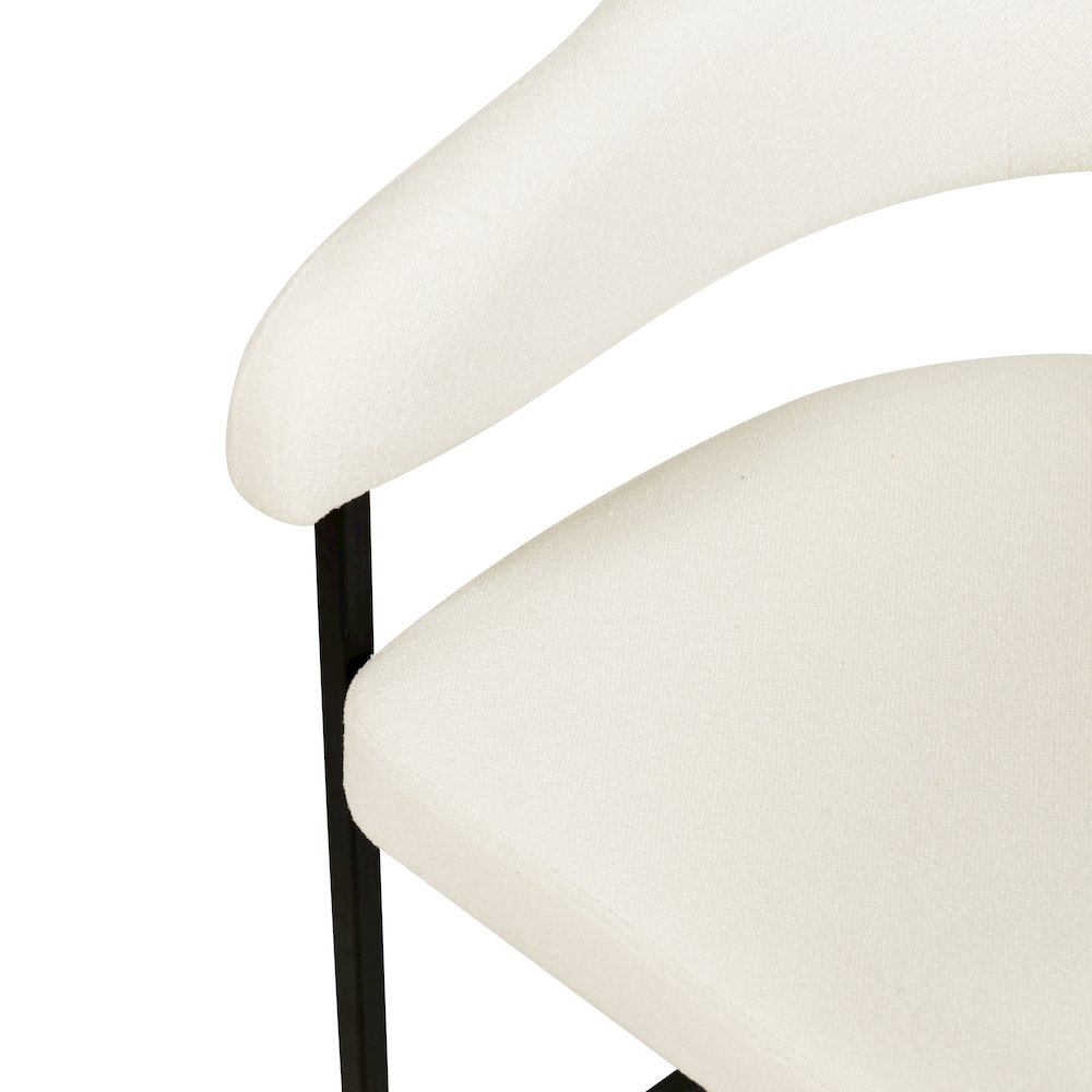 Aero Collection Modern Dining Chair in White Set of 4. Picture 14