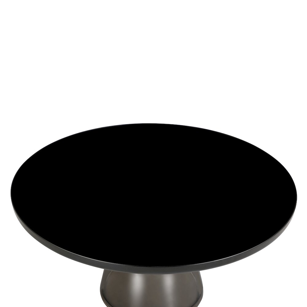 Tully Collection Glass Coffee Table Grey glass, Black Rim with Black GLass Top. Picture 12