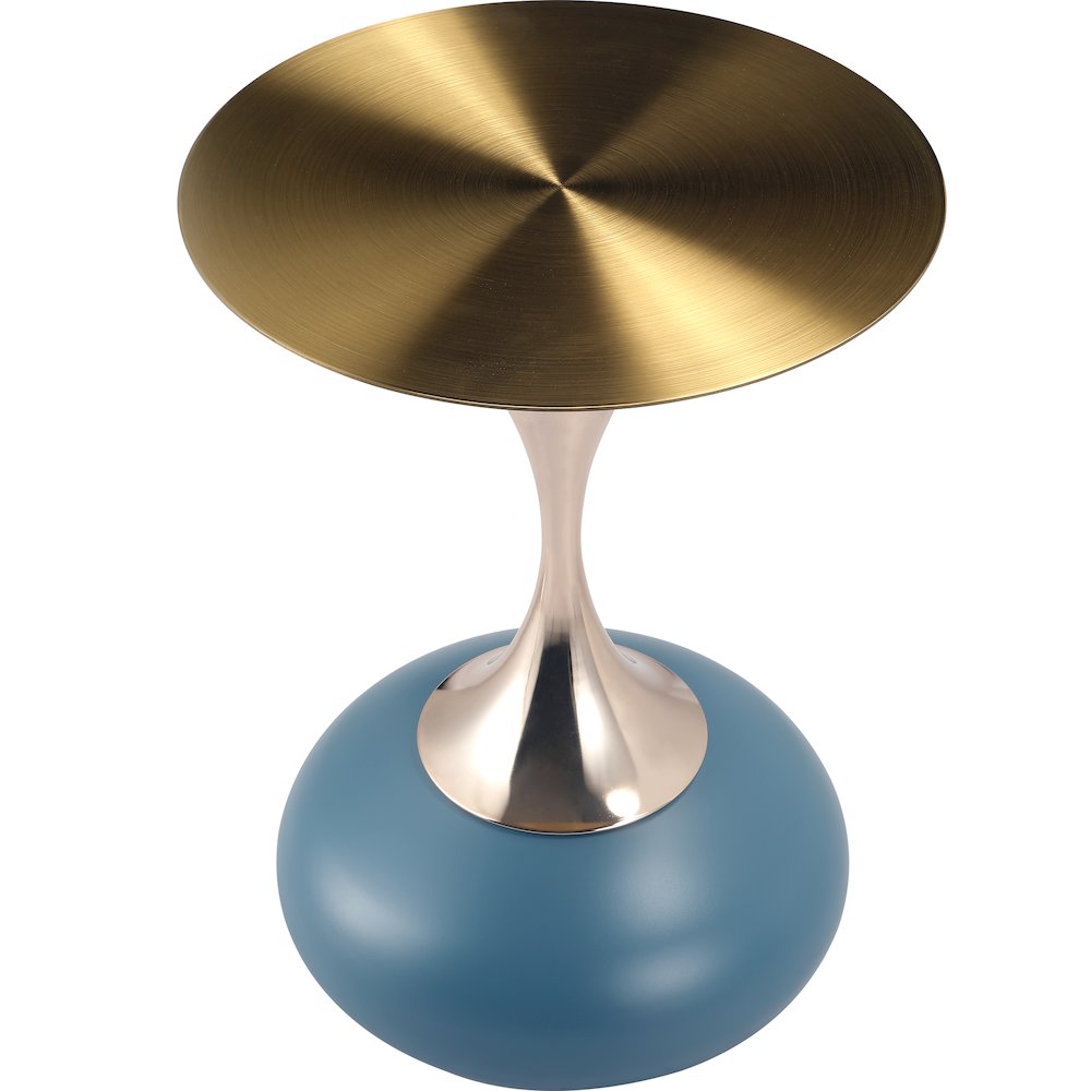 Savoy Collection Modern End Table In Blue. Picture 5