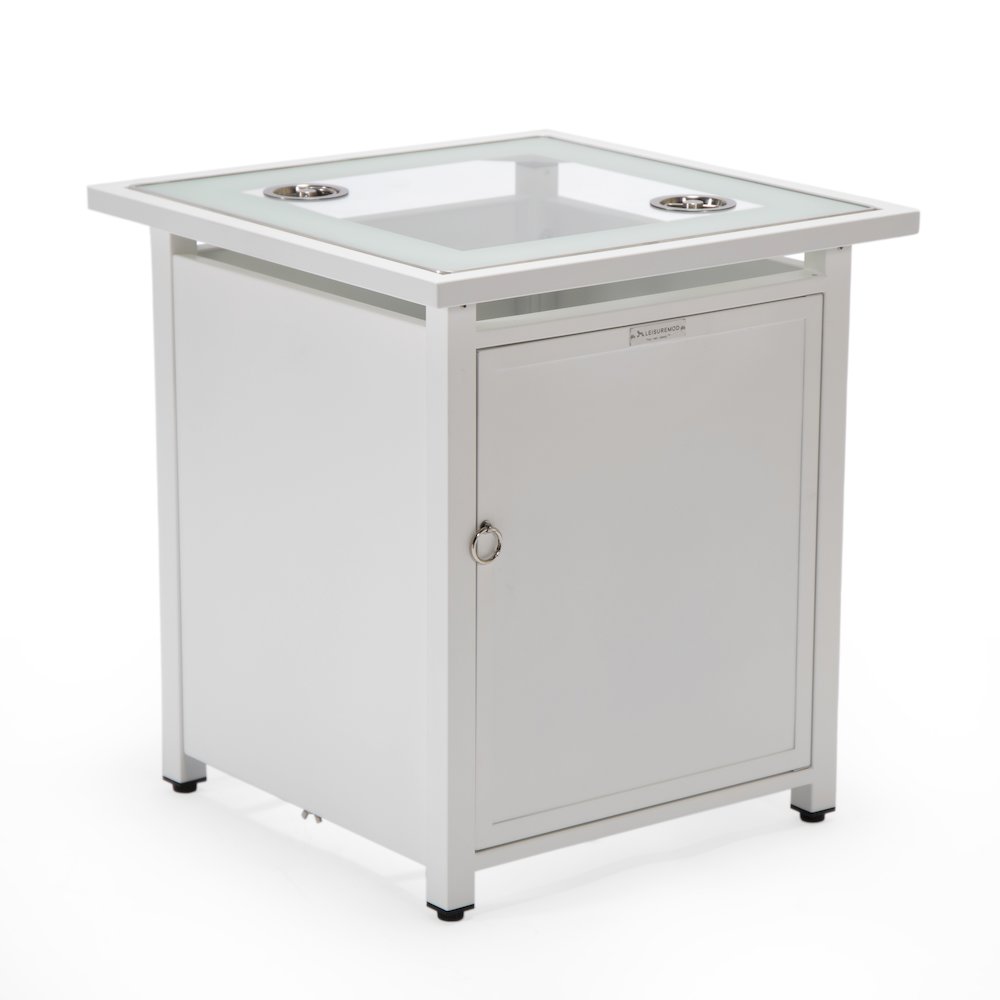 Walbrooke White Patio Square Tank Holder in White. Picture 12