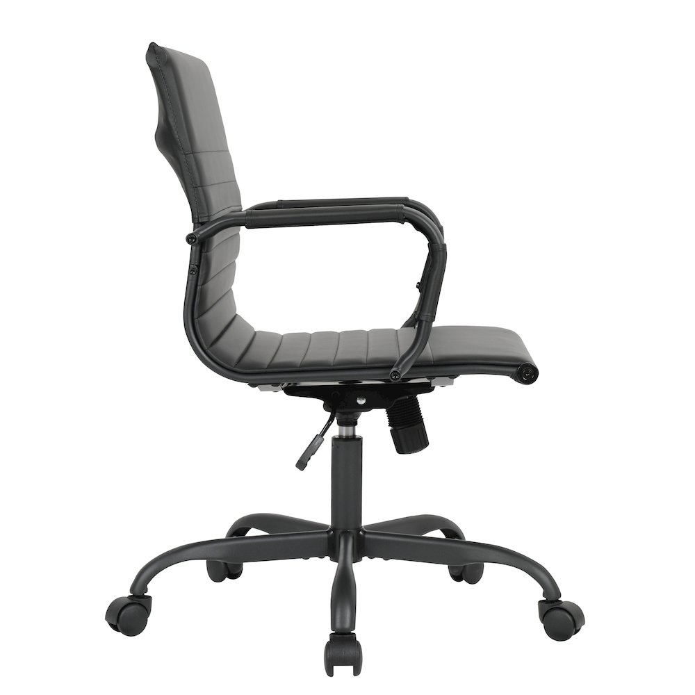 Harris Leather Home Office Chair With Black Frame in Black. Picture 22