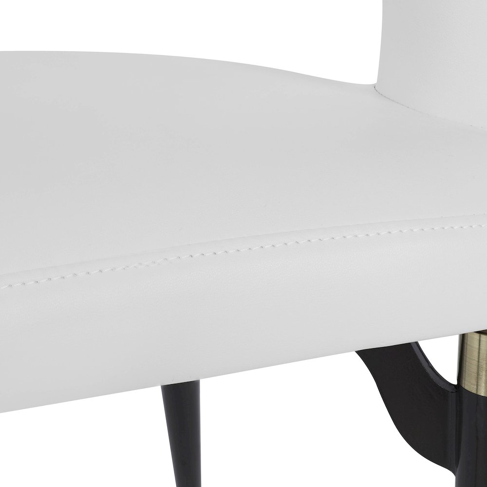 Entice Collection Modern Dining Chair Set of 2 in White. Picture 11
