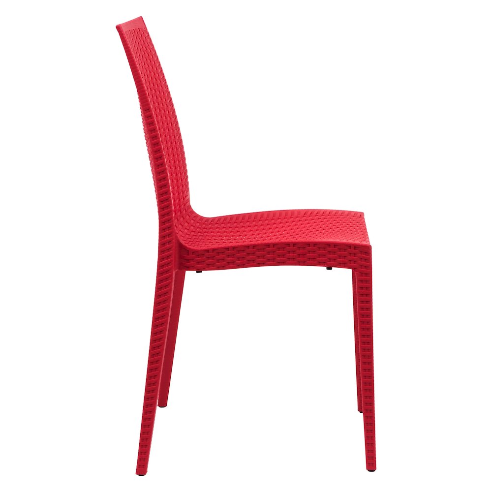 Weave Mace Indoor/Outdoor Dining Chair (Armless), Set of 4. Picture 4