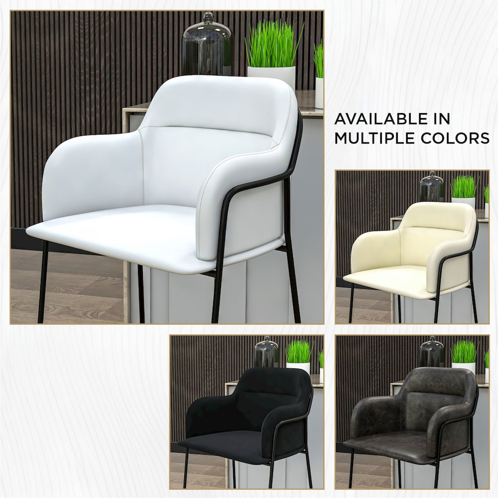 Axis Collection Modern Bar height Chair in White. Picture 8