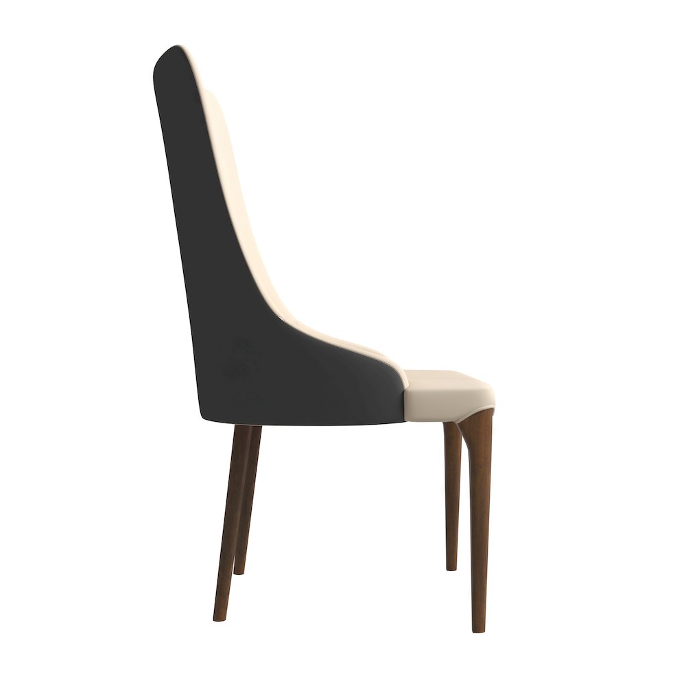 Elm Collection Modern Wooden Dining Chair In Grey. Picture 24