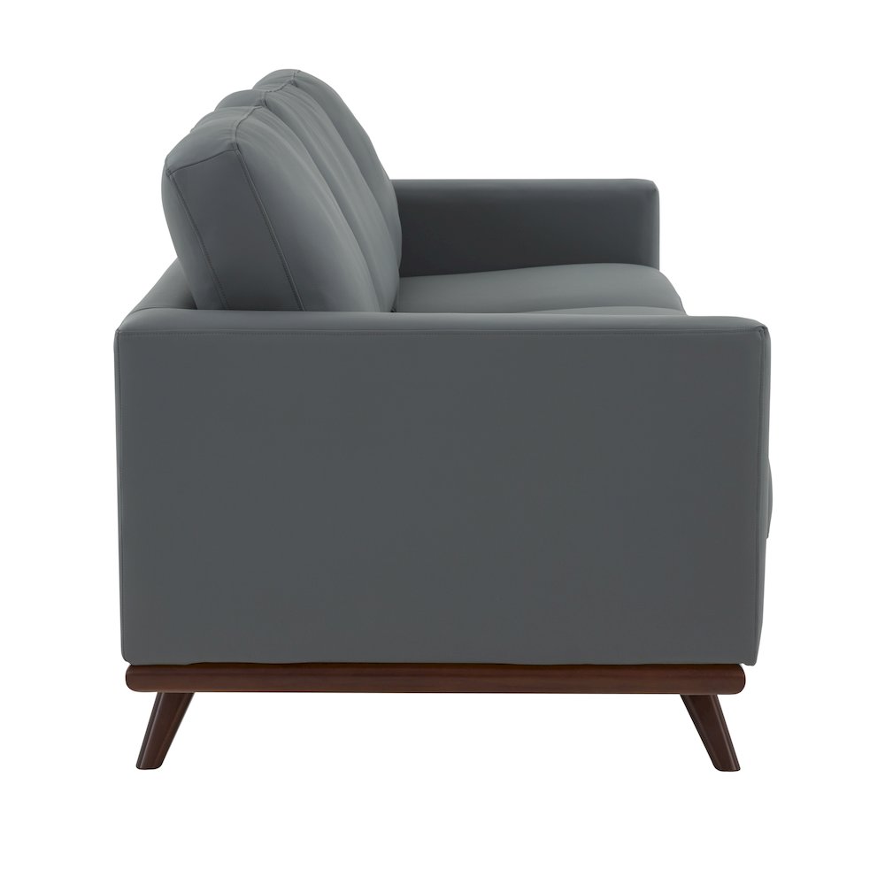 Chester Modern Leather Sofa With Birch Wood Base. Picture 10