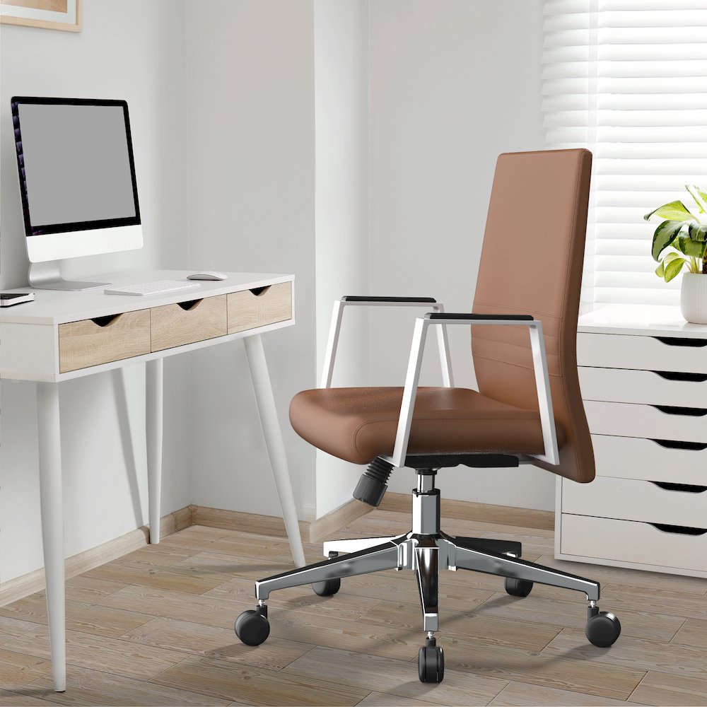 Aleen Office Chair in Dark Brown. Picture 14