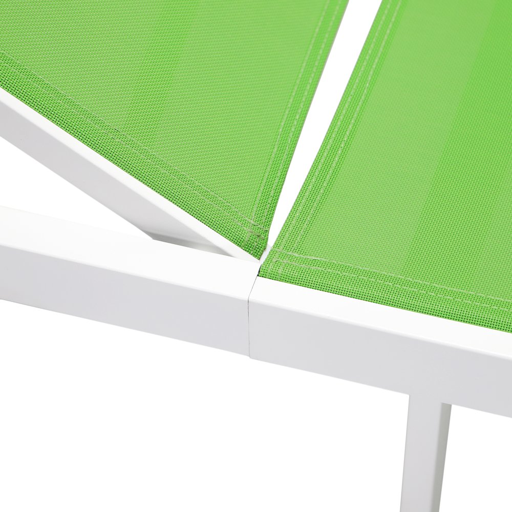Marlin Patio Chaise Lounge Chair With White Aluminum Frame. Picture 13