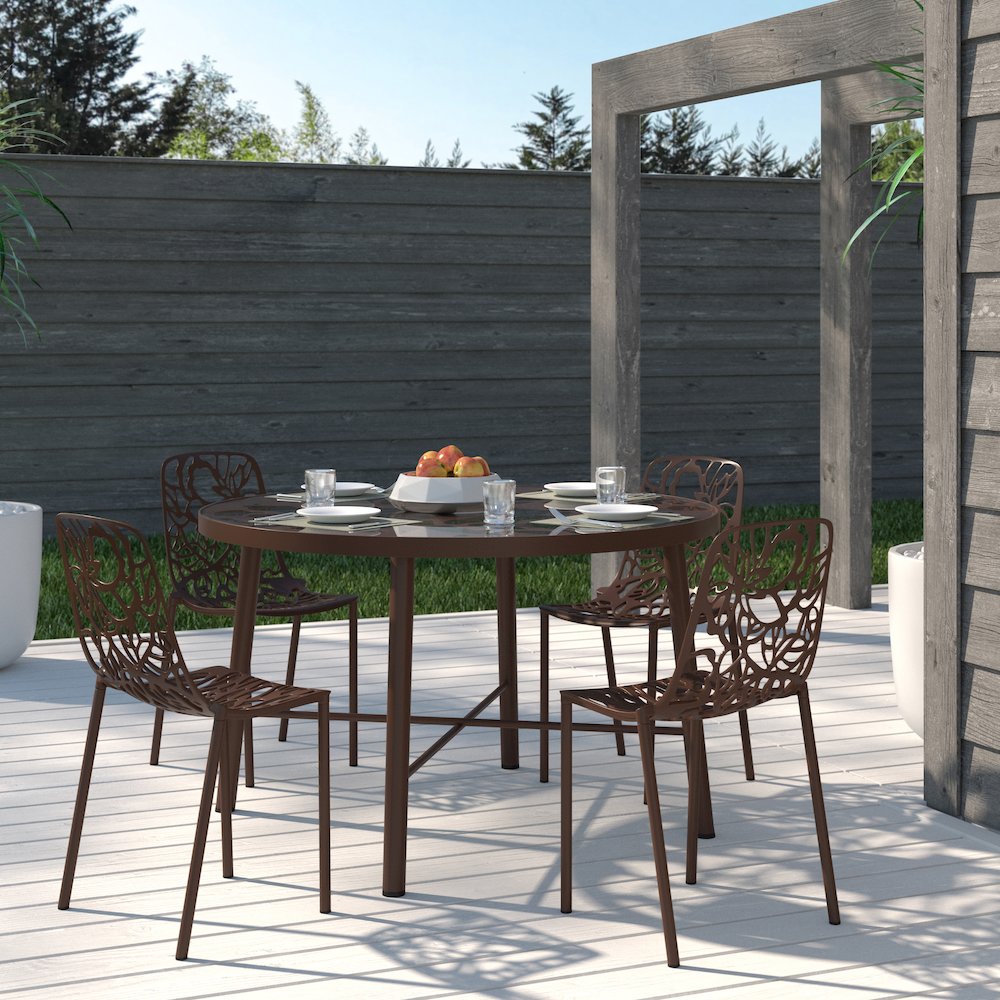 Modern Devon Aluminum Chair, Set of 4. Picture 2
