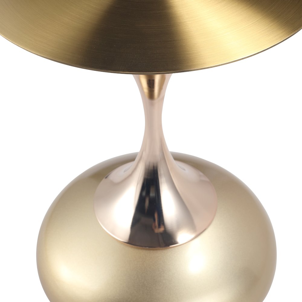 Savoy Collection Modern End Table In Gold With Gold Top. Picture 16