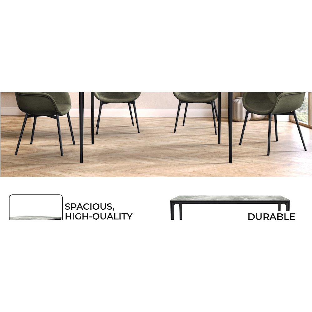 Lume Collection Modern Dining Chair in Dark Taupe Set of 4. Picture 24