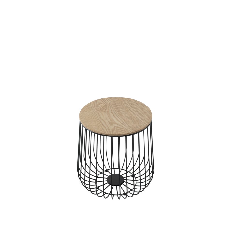 Runswick Modern Wood Top End Table With Metal Base in Natural Wood. Picture 4