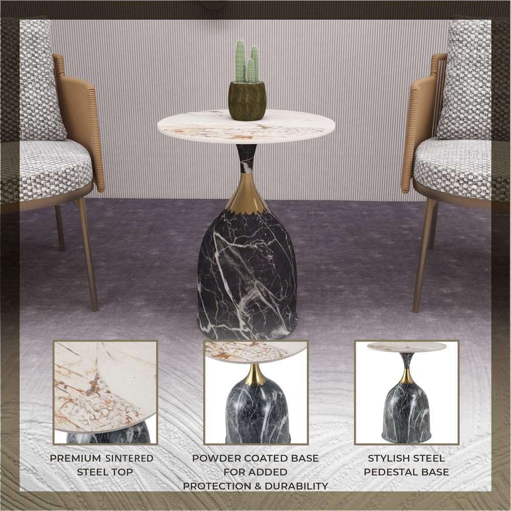 Oslo Collection Modern End Table In Grey. Picture 37