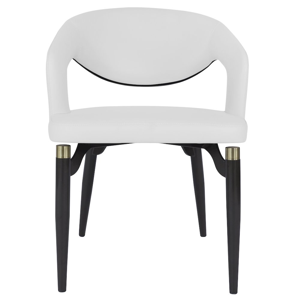 Entice Collection Modern Dining Chair in White. Picture 8