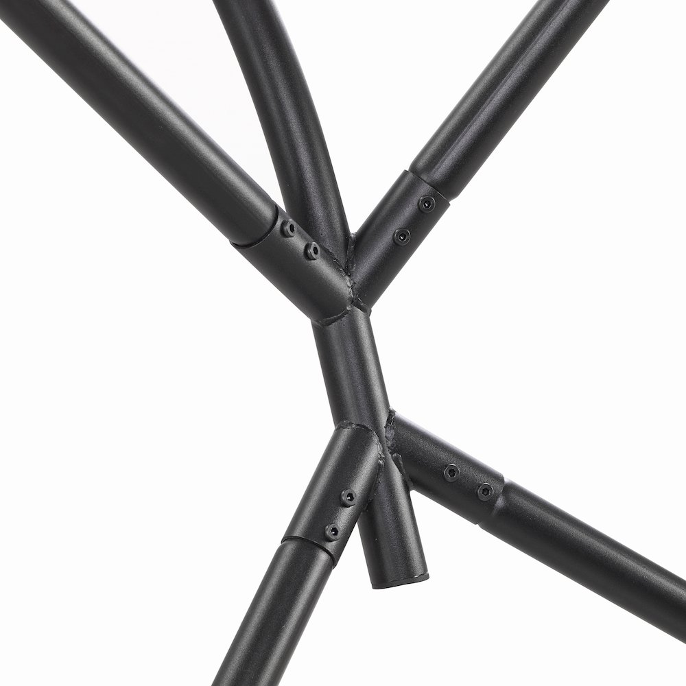 Summit Series Outdoor Egg Swing Chair In Black With CHarcoal Cushions. Picture 16