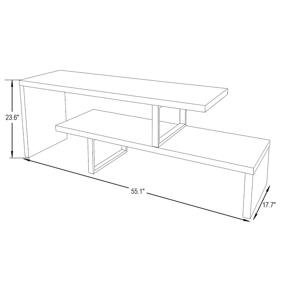 Orford Mid-Century Modern TV Stand in Phantom Grey. Picture 23