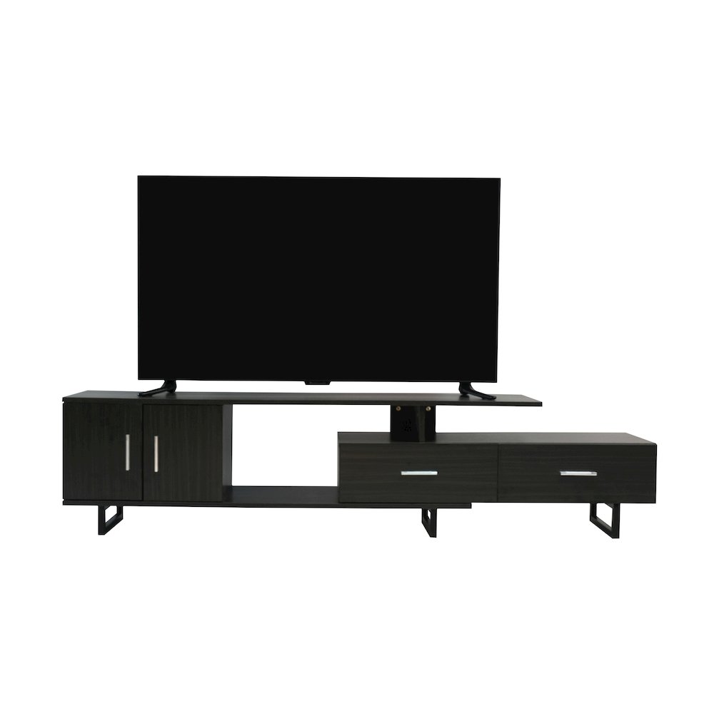Avery Mid-Century Modern TV Stand with MDF Cabinet and Powder Coated Steel Legs. Picture 2