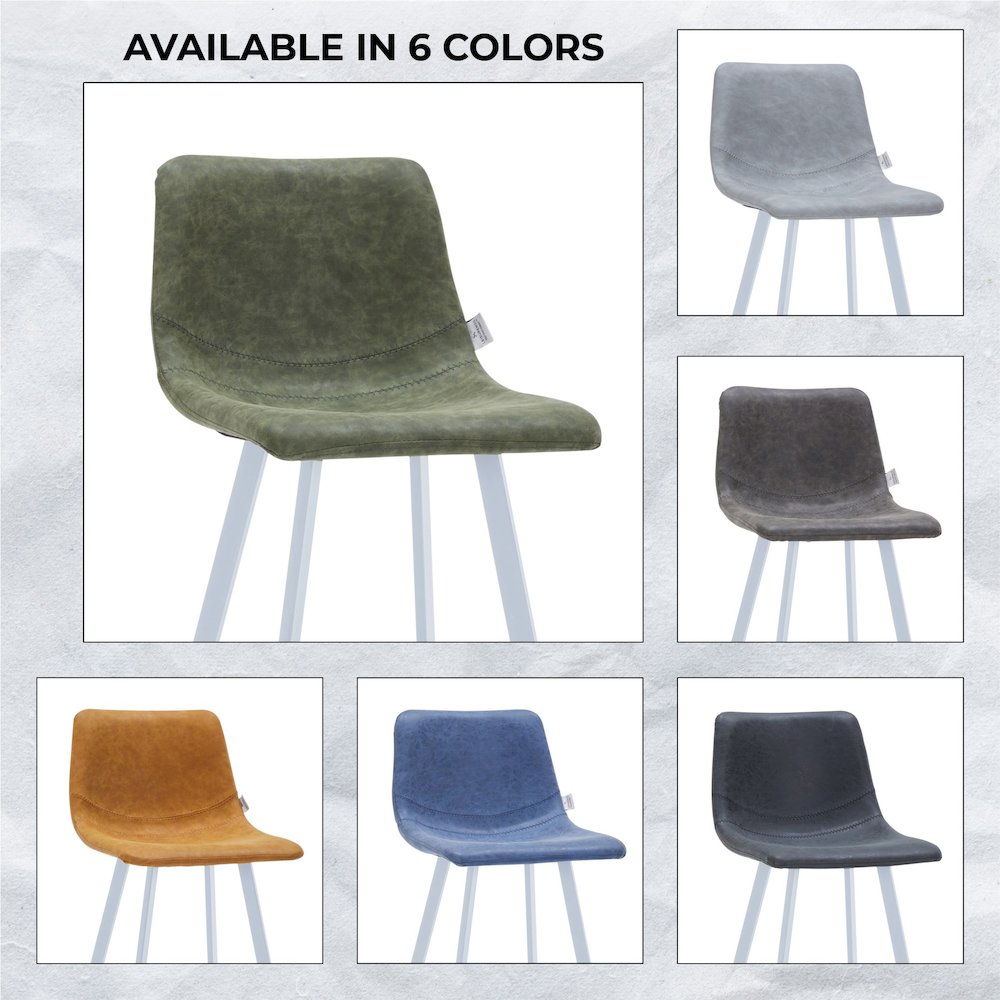 Elland - Bar stool - Olive Green- White Base. Picture 5