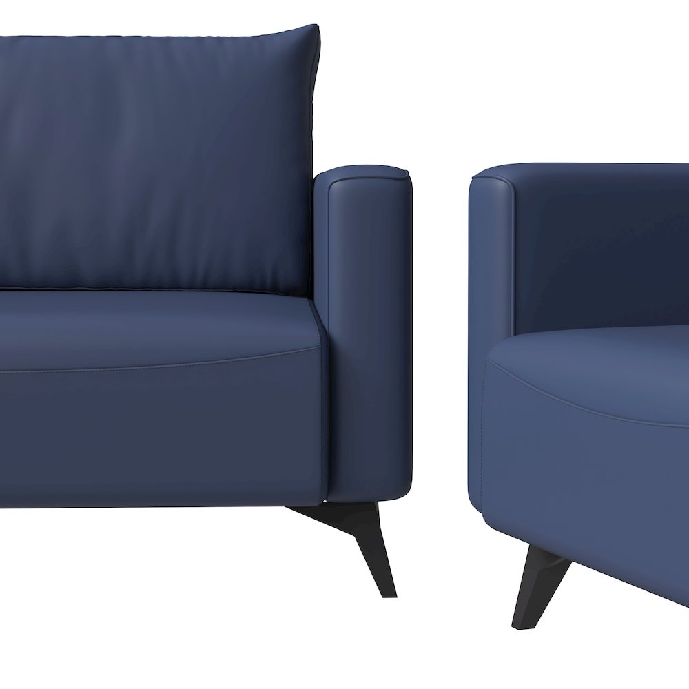 Inno Collection Sofa Set, 2 Single Seaters, and 3 seater In Dark Blue. Picture 11