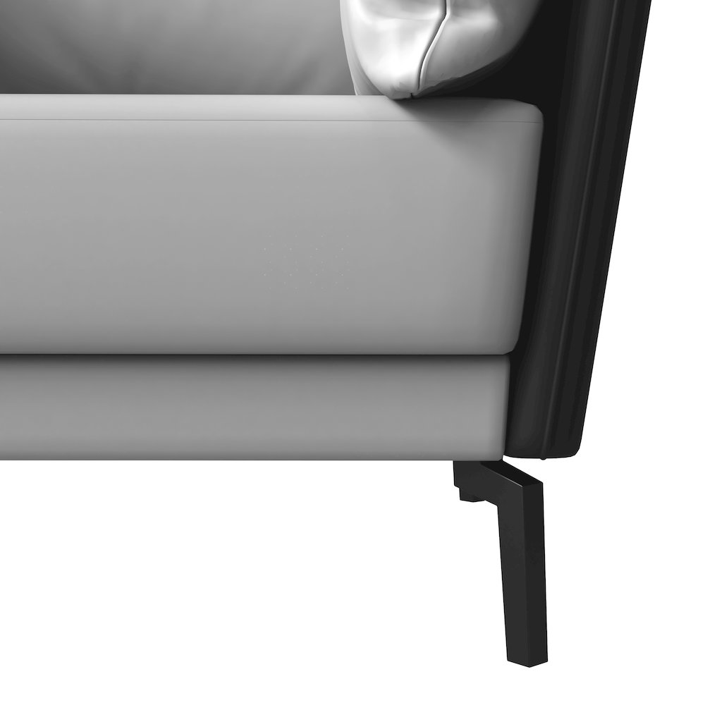Luxify Collection Single Seater Sofa in Black/Grey. Picture 12