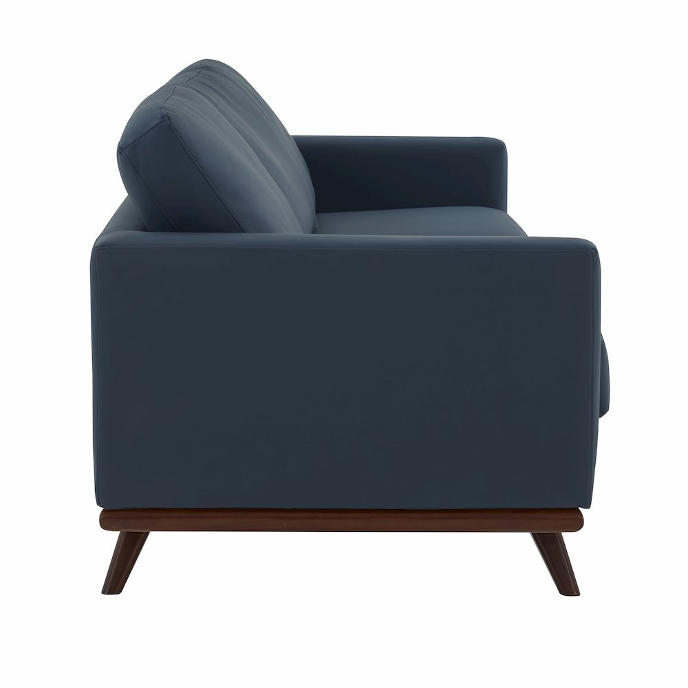 Chester Modern Leather Sofa With Birch Wood Base. Picture 9