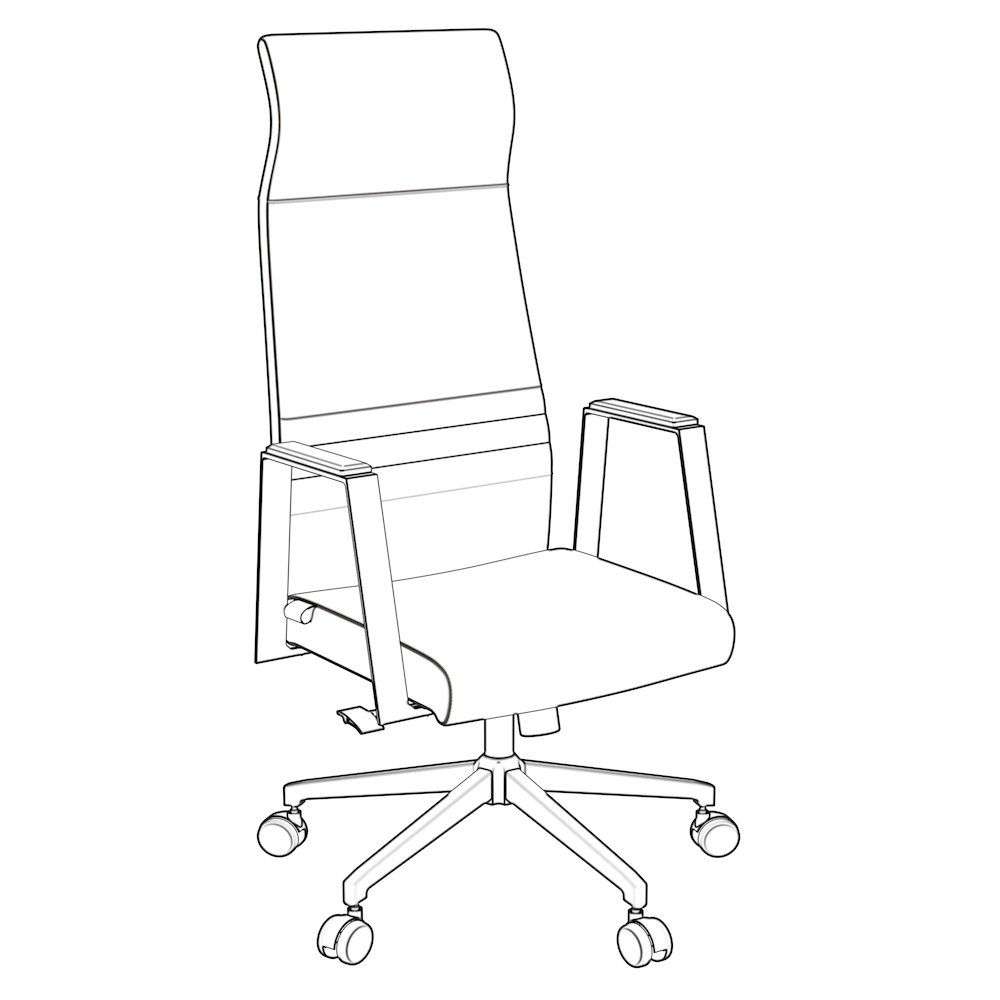 Aleen High-Back Office Chair in White. Picture 27