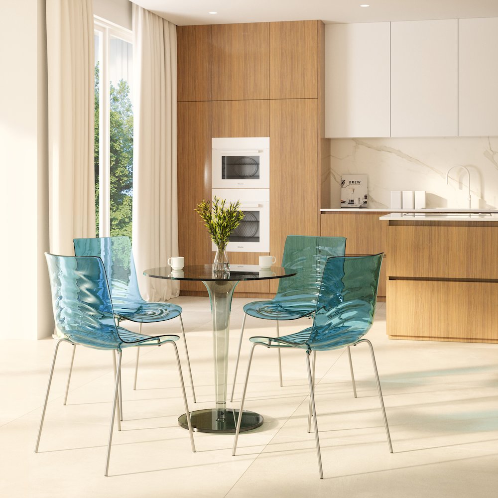 Astor Water Ripple Design Dining Chair. Picture 3