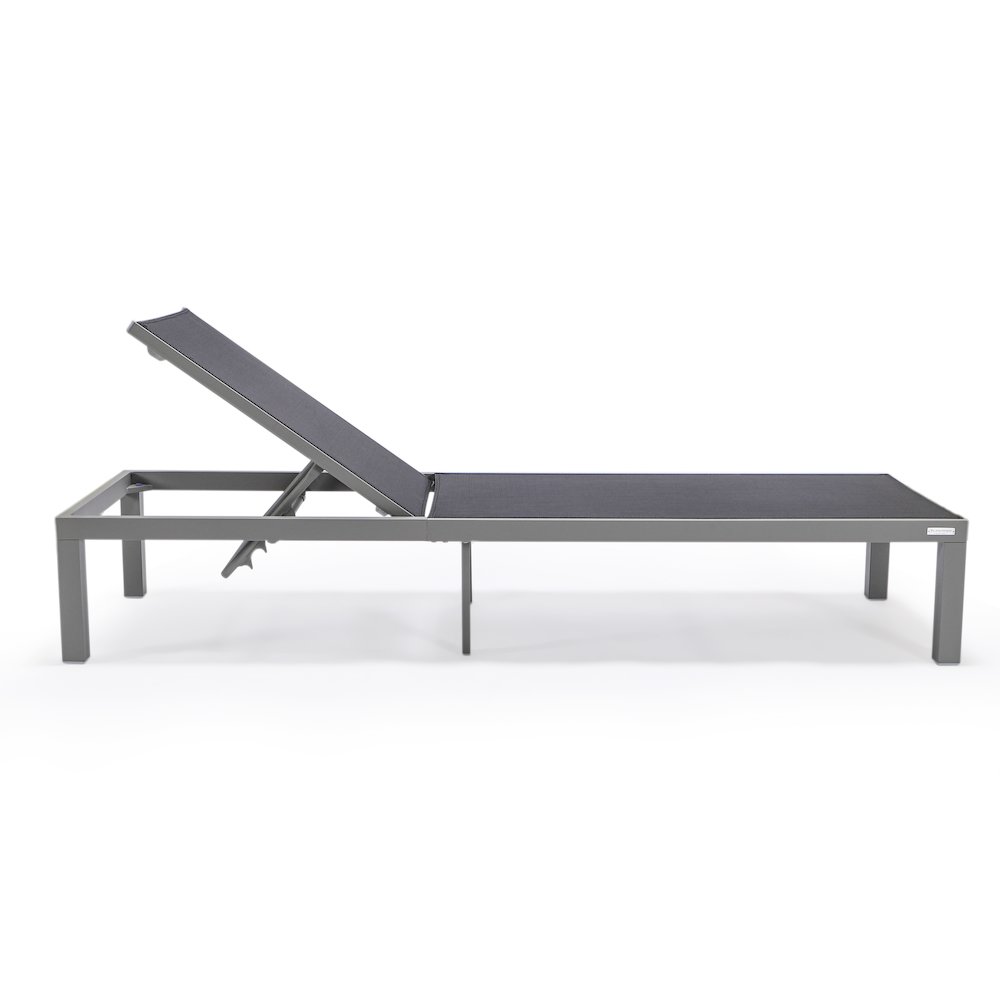 Marlin Patio Chaise Lounge Chair With Grey Aluminum Frame. Picture 14