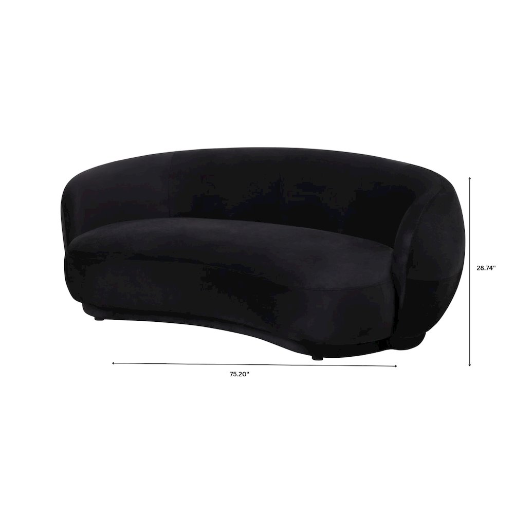 Faze 3-Seater Wide Couch Sofa Upholstered in Velvet. Picture 1