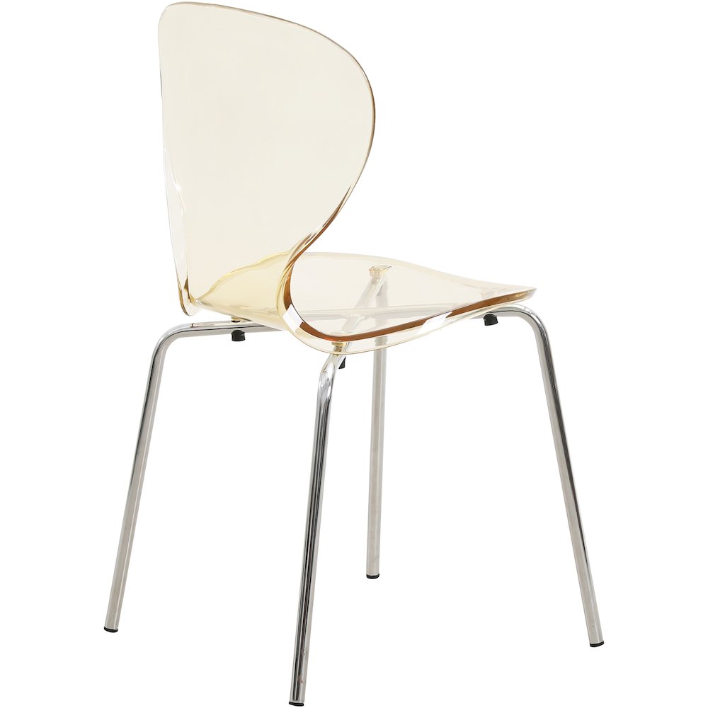 Modern Oyster Transparent Side Chair. Picture 15