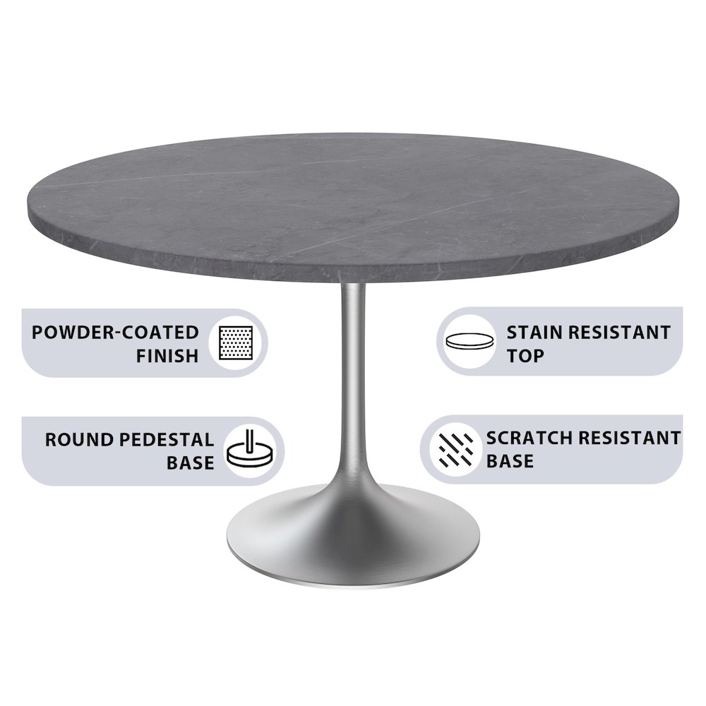 Verve Collection 48 Round Dining Table. Picture 1