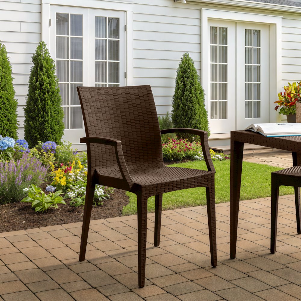 Weave Mace Indoor/Outdoor Chair (With Arms). Picture 11