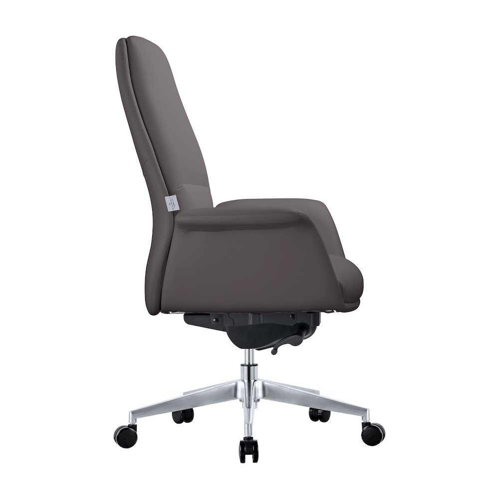Summit Series Office Chair In Grey Leather. Picture 2