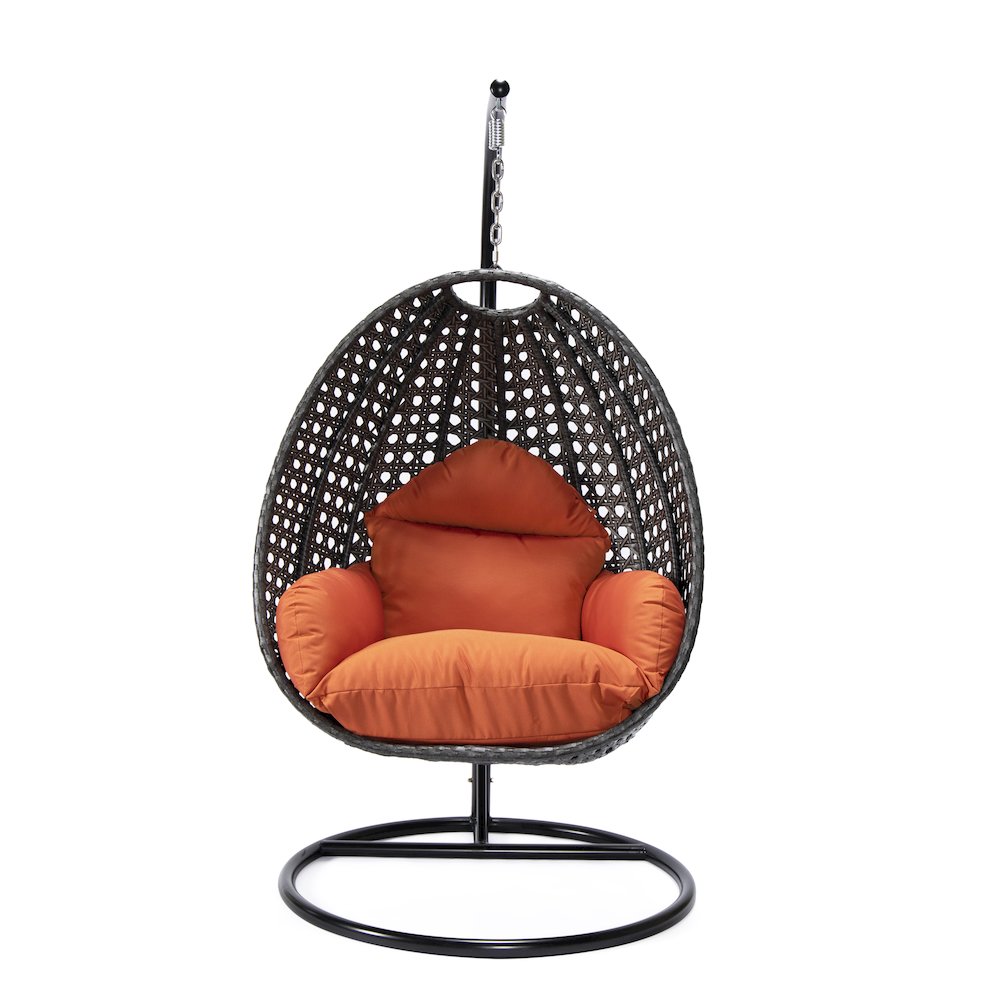 Charcoal Wicker Hanging Egg Swing Chair. Picture 3