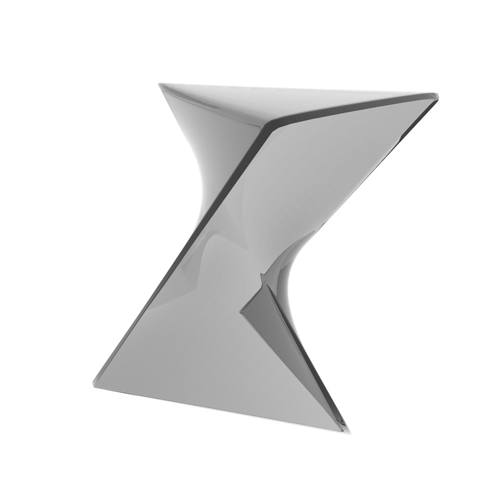 Randolph Modern Accent Side Table Indoor and Outdoor Use Smoke Color. Picture 2