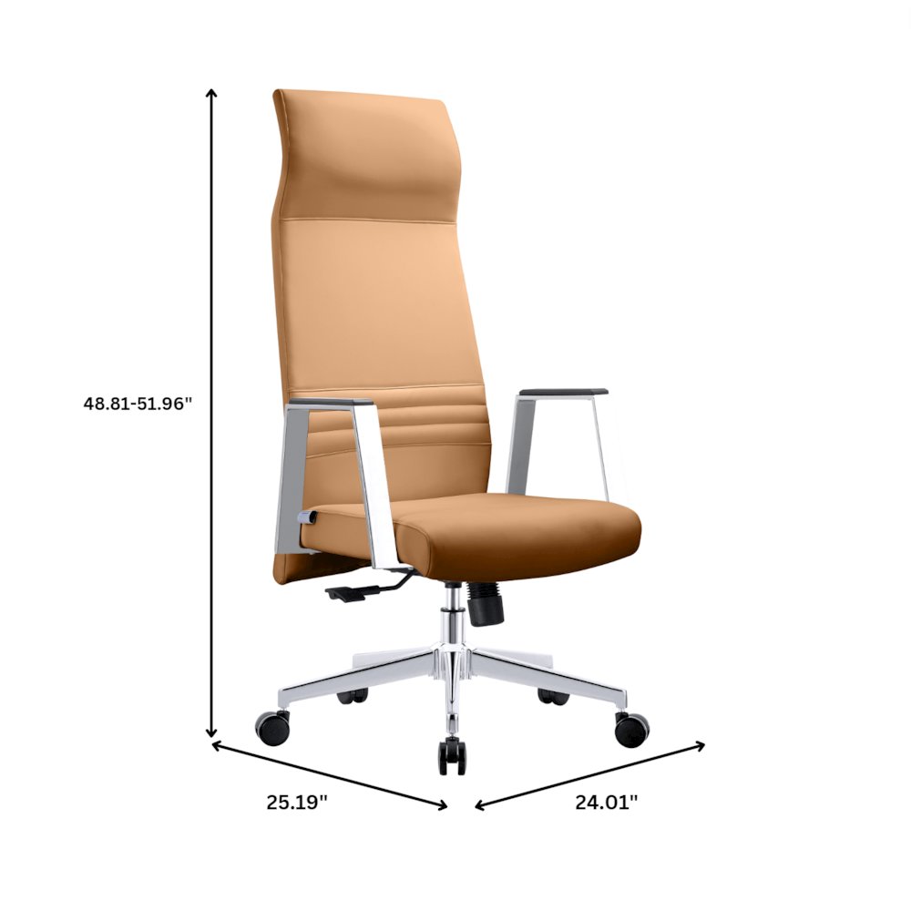 Aleen High-Back Office Chair in Acorn Brown. Picture 15